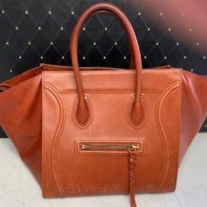 Celine Oxblood Phantom Large Handbag